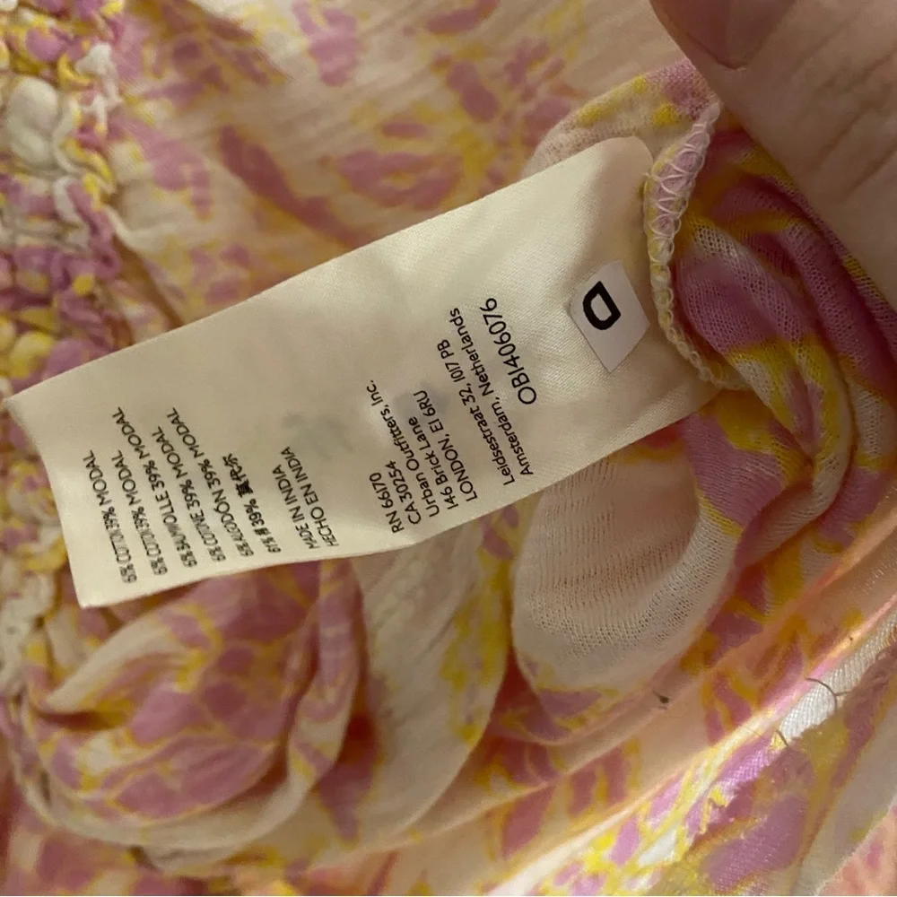 Free People Say the Word floral cinched balloon sleeve top